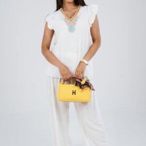 Embroidered Button-Down Blouse
