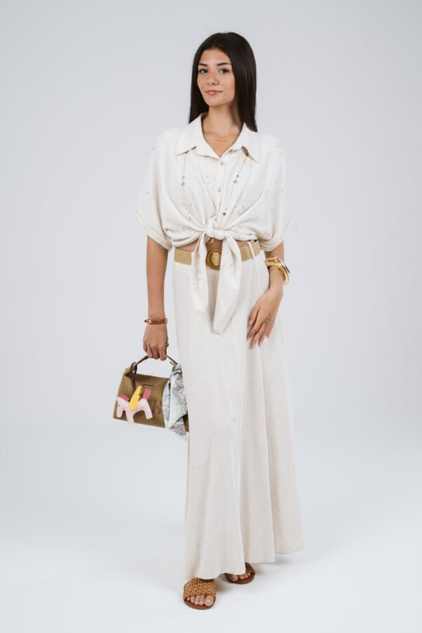 Flared Midi Skirt
